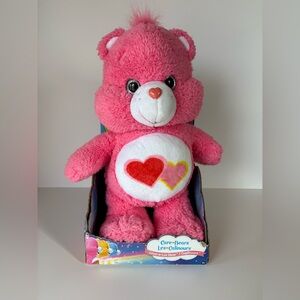 Care Bears Plush Love-a-Lot Bear Still in Box-Has Glittery Crystal Eyed-12” Tall